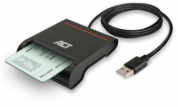 ACT AC6015 - USB Smart Card ID reader - Compatibel met Belgische eID - Zwart