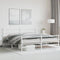 vidaXL - Bedframe - met - hoofd- - en - voeteneinde metaal - wit - 180x200 - cm