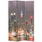 Kamerscherm inklapbaar New York bij nacht 120x170 cm