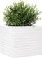 vidaXL - Plantenbak - 50x50x46 - cm - massief - grenenhout - wit