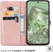 imoshion Hoesje Geschikt voor Google Pixel 8a Hoesje Met Pasjeshouder - imoshion Mandala Bookcase - Rosé Goud