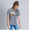Dames-T-Shirt met Korte Mouwen Snoopy Grijs Donker grijs - M