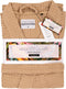 Heckettlane Badjas Wafel - Ochtendjas Unisex - 65% Gerecycled Katoen - GSM 450 - Taupe