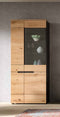Furnilux Canu - Vitrinekast - Deels open deels dichte kast - Bruin - 37x190x80cm