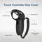 Siliconen Case met Strap geschikt voor Oculus Quest Pro Touch Controller - Cover Geschikt voor Meta Quest Pro - 2 Stuks - Zwart