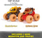 Monster Jam Mini Jams - Mini Launchers-speelset met Monster Mutt en Earth Shaker-monsterjamtrucks - schaal 1:87