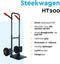 BRASQ Steekwagen - Transportkar - 200KG Draagvermogen - Opvouwbaar - Zwart