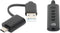 Manhattan USB-kabel Jackplug-bus 3,5 mm, USB-A stekker, USB-C stekker 1.00 m Zwart Met volumeregeling 153560