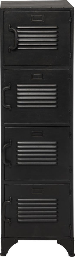 Lockerkast Zwart - Locker Met 4 Deuren - Lockerkast metaal - Rootsmann