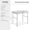 tectake® Campingtafel - Opvouwbaar - Weerbestendig - 75x55x60cm - Grijs