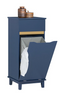 SoBuy BZR114-B - Badkamerkast - 1 lade 1 uitneembare wasmand - Blauw