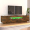 vidaXL - Tv-meubel - met - LED-verlichting - 160x35x40 - cm - gerookt - eikenkleurig