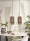 GOOD&MOJO Hanglamp Bhutan - Bamboe/Zwart - Ø18x35cm - - Hanglampen Eetkamer, Slaapkamer, Woonkamer