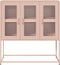 vidaXL - Dressoir - 100,5x39x107 - cm - koudgewalst - staal - roze