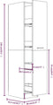 vidaXL - Apothekerskast - 30x42,5x150 - cm - bewerkt - hout - sonoma - eikenkleurig