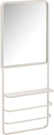 J-Line wanddecoratie Spiegel - metaal/glas - wit
