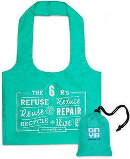 Onya Grote Shopper 30cm x 39.5cm - Aqua - Duurzaam – Milieuvriendelijk - Herbruikbaar - Lichtgewicht - Ruim Boodschappentas