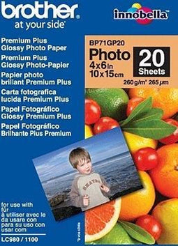 Brother - Glossy Inkjet Foto Papier - 260 g/m² 10x15 cm (20 vel) (1 pack)
