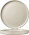 tectake® Serviesset Una - 24-delig - Aardewerk - 6 Persoons - Modern Design - Taupe