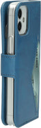 Mobiparts iPhone 12 mini - Flip cover - Ruimte voor pasjes - Staalblauw