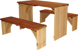 AXI ZidZed XL Picknickset in Bruin voor kinderen - Tafel met 2 bankjes - FSC hout - 10 jaar Garantie