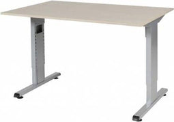 Verstelbaar Bureau - 120x80 Eiken - alu frame