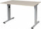 Verstelbaar Bureau - 120x80 Eiken - alu frame