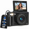 Strex Digitale Camera 5K 75MP - Fototoestel - Compactcamera met Wifi - Vlog Camera - Fotocamera voor Kinderen - 18x Zoom - Draaibaar Scherm - Zwart