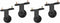 vidaXL - Hardwaresets - voor - schuifdeuren - 2 - st - 200 - cm - staal - zwart