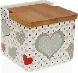 Zoutvaatje met deksel Versa Sweet 12,2 x 11,5 x 12,2 cm Keramisch