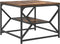 vidaXL - Salontafel - met - Opbergrek - - - Rookeiken, - 51x50x40 - cm, - Gemaakt - uit - Samengesteld - Hout