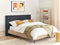 IZERNORE - Bed - Donkergrijs - 160 x 200 cm - Stof