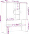 vidaXL - Wasmachinekast - 70,5x25,5x90 - cm - zwart - eikenkleurig
