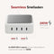Linq 240W GaN2 DeskCharge - Oplader - 4x USB-C PD 3.1 - Grijs