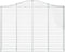 vidaXL - Schanskorf - gewelfd - 200x30x140/160 - cm - gegalvaniseerd - ijzer