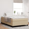 vidaXL - Boxspringbed - Lichtgroen - Grijs - Small - Double - Corduroy - Stof