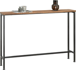 SoBuy FSB19-XL-N - Consoletafel - Smal Design Ruimtebesparend Hout/Metaal - Natuur/Zwart 120x20x80cm