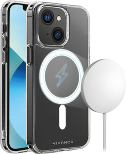 Vivanco Mag Steady - Backcover iPhone 13 Mini - Krasbestendig - Wit
