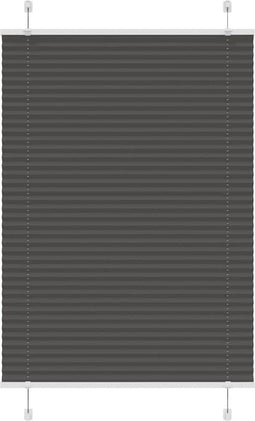 vidaXL - Plissé - rolgordijn - 100x150 - cm - stofbreedte - 99,4cm - polyester - zwart