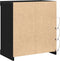 vidaXL - Sideboard - met - LED-verlichting - Zwart - Eiken - 60,5x37x67 - cm