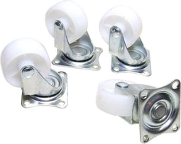 Zwenkwiel - Ø 40 mm - Wit - Maximale Belasting 25 kilo - 4 stuks