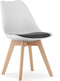 Scandinavische eetkamerstoelen - set van 4 - beukenhout - 82 x 49 cm