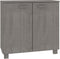vidaXL - Dressoir - HAMAR - 85x35x80 - cm - massief - grenenhout - lichtgrijs