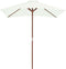 vidaXL - Parasol - met - houten - paal - 150x200 - cm - zandkleurig