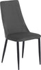 Set van 2 eetkamerstoelen CLAYTON Fluweel Donkergrijs