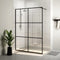 vidaXL - Inloopdouchewand - 80x195 - cm - ESG-glas - transparant - en - zwart