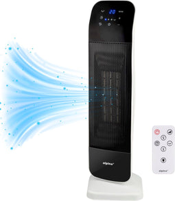alpina KPT-2402D - Elektrische Ventilator en Kachel - 3 standen met Afstandsbediening - Zwart/Wit