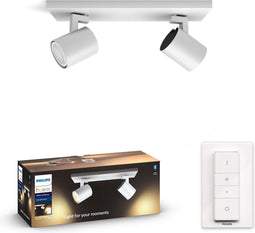 Philips Hue Runner - Opbouwspot - White Ambiance - GU10 - Wit - 2 x 5,5W - Bluetooth (2 stuks)