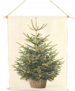 Countryfield Wanddoek Kerstboom met LED - 40 x 60 cm