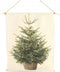 Countryfield Wanddoek Kerstboom met LED - 40 x 60 cm